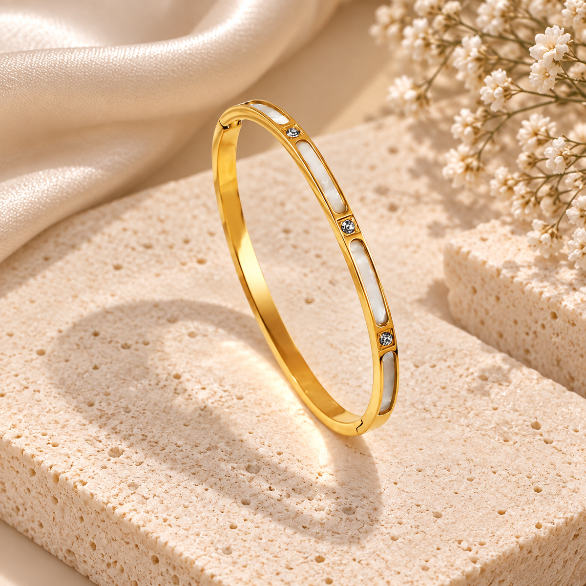 The Mirelle Pearl Bangle