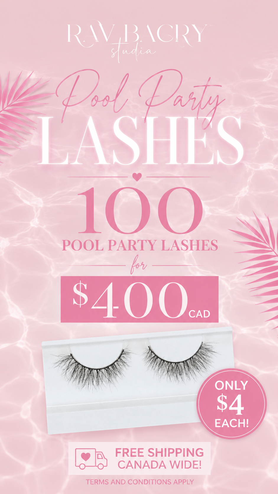 100 POOL PARTY LASHES