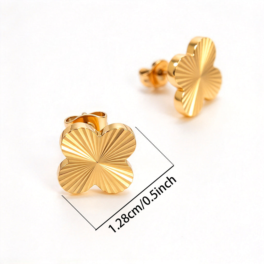 Gold Clover Earrings ( PREORDER SHIPS END OF NOVEMBER )