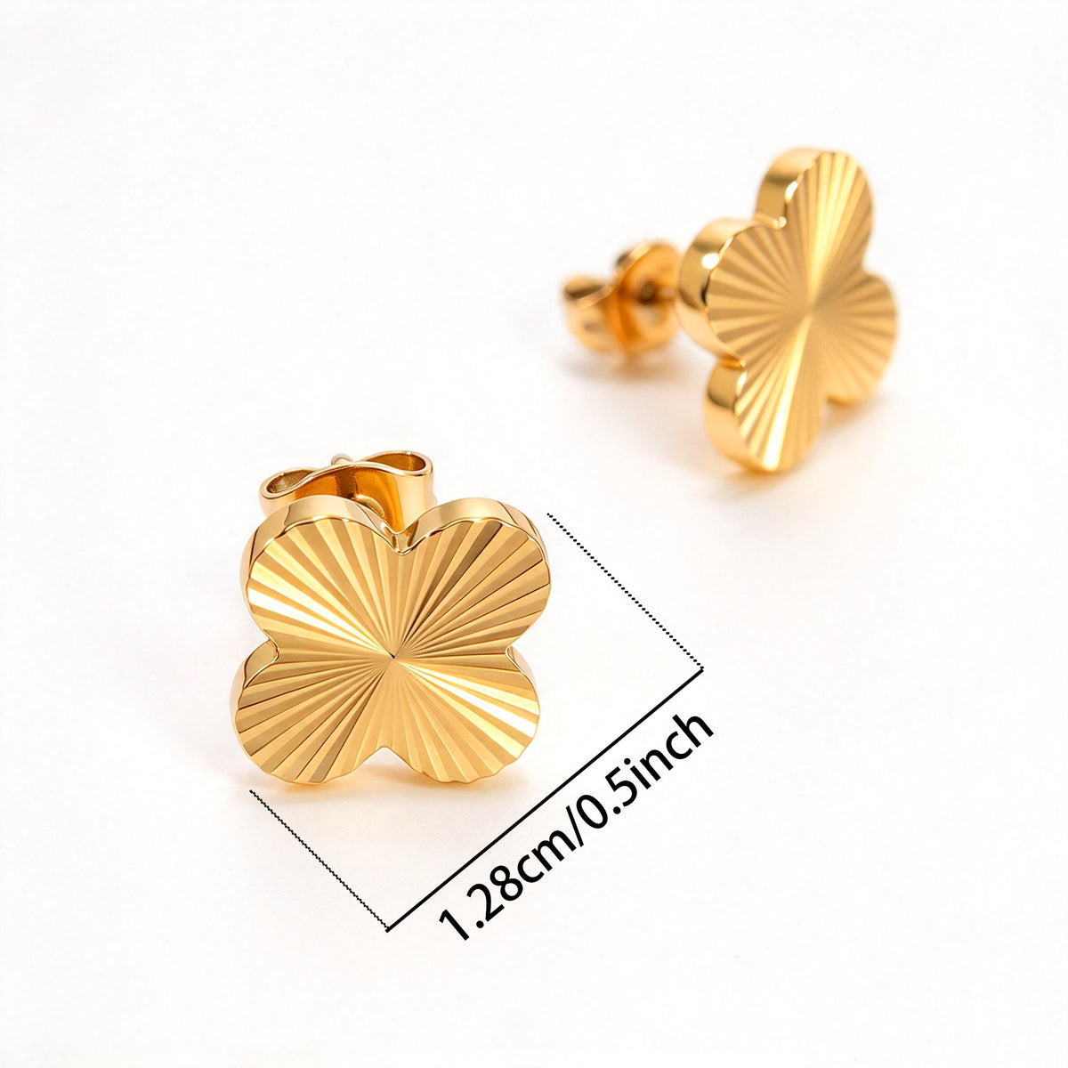 Gold Clover Earrings ( PREORDER SHIPS END OF NOVEMBER )