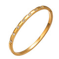 Round Crystal Gold Bangle ( PREORDER SHIPS END OF NOVEMBER )