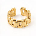 Thick Chain Designer Ring ( Adjustable )