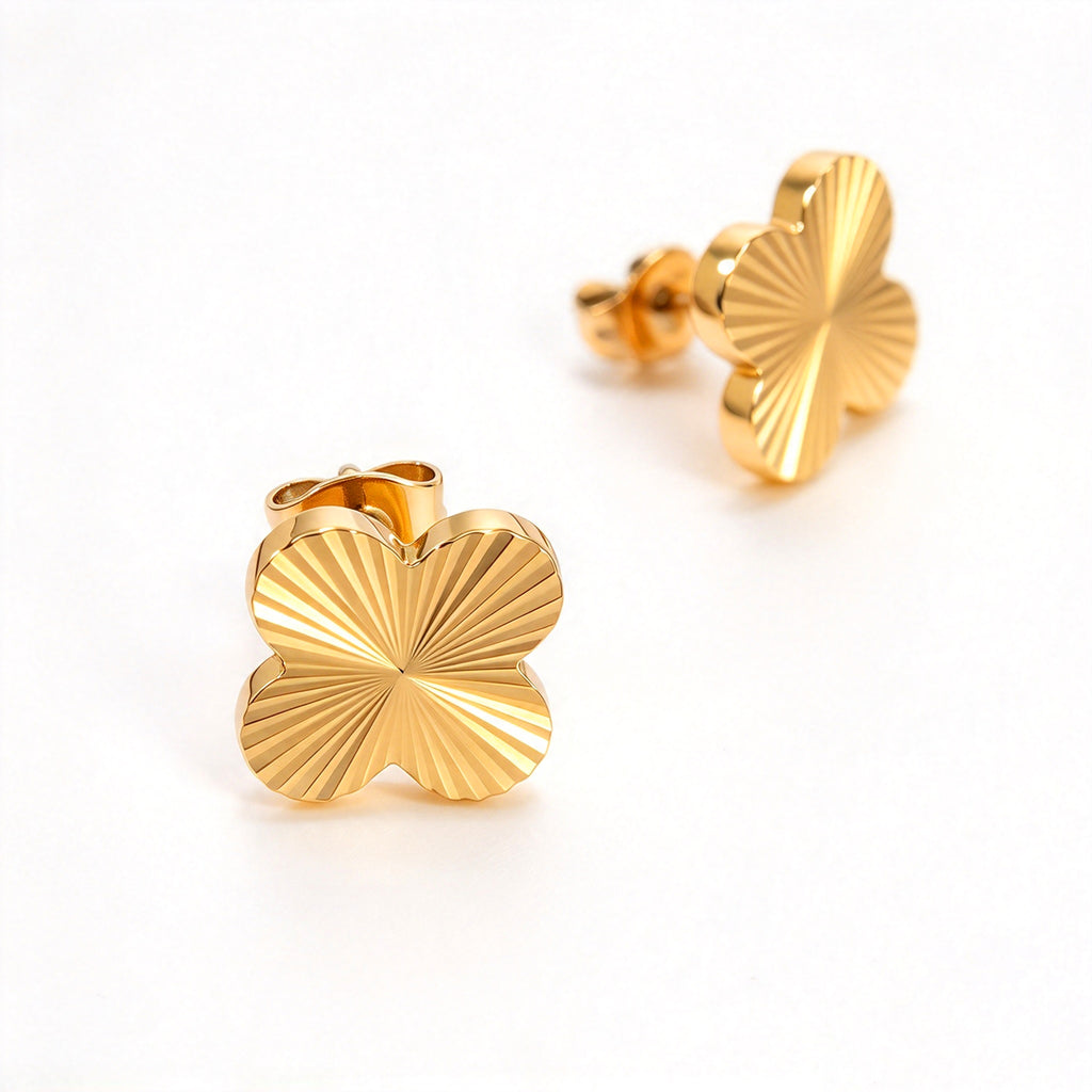 Gold Clover Earrings ( PREORDER SHIPS END OF NOVEMBER )