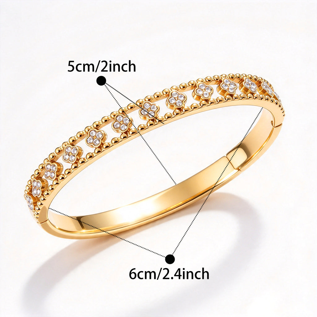 Golden Clover Bangle ( PREORDER SHIPS END OF NOVEMBER )