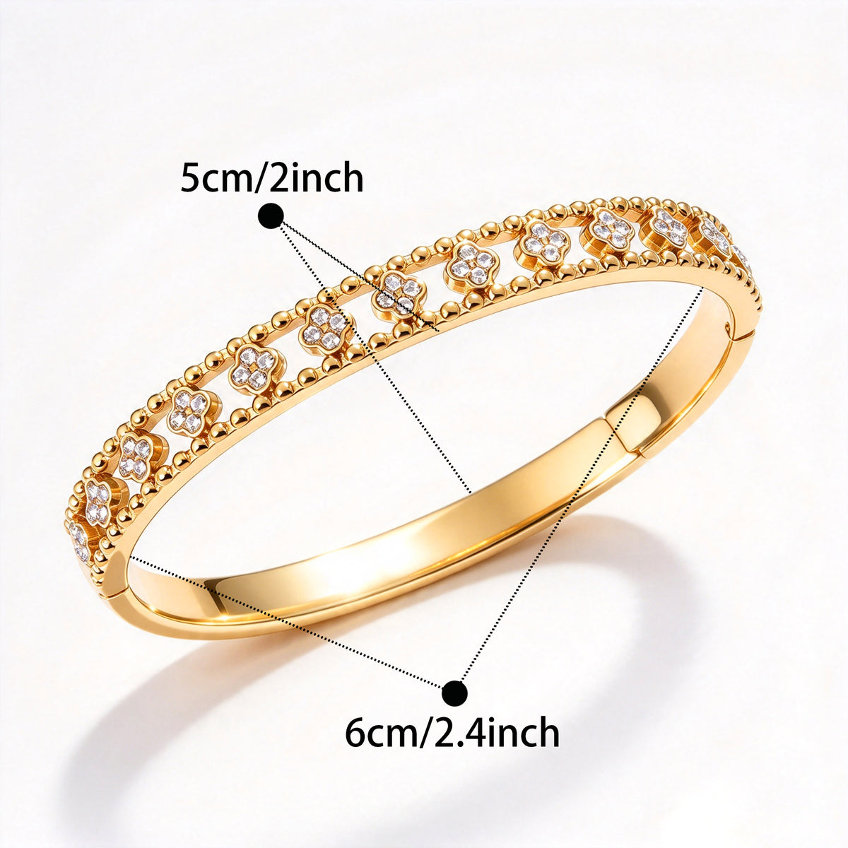 Golden Clover Bangle ( PREORDER SHIPS END OF NOVEMBER )
