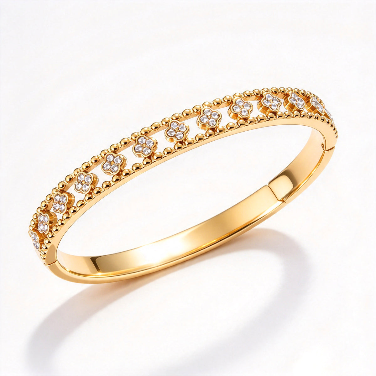 Golden Clover Bangle ( PREORDER SHIPS END OF NOVEMBER )
