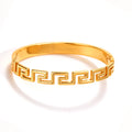 Greek Key Gold Bangle ( PREORDER SHIPS END OF NOVEMBER )