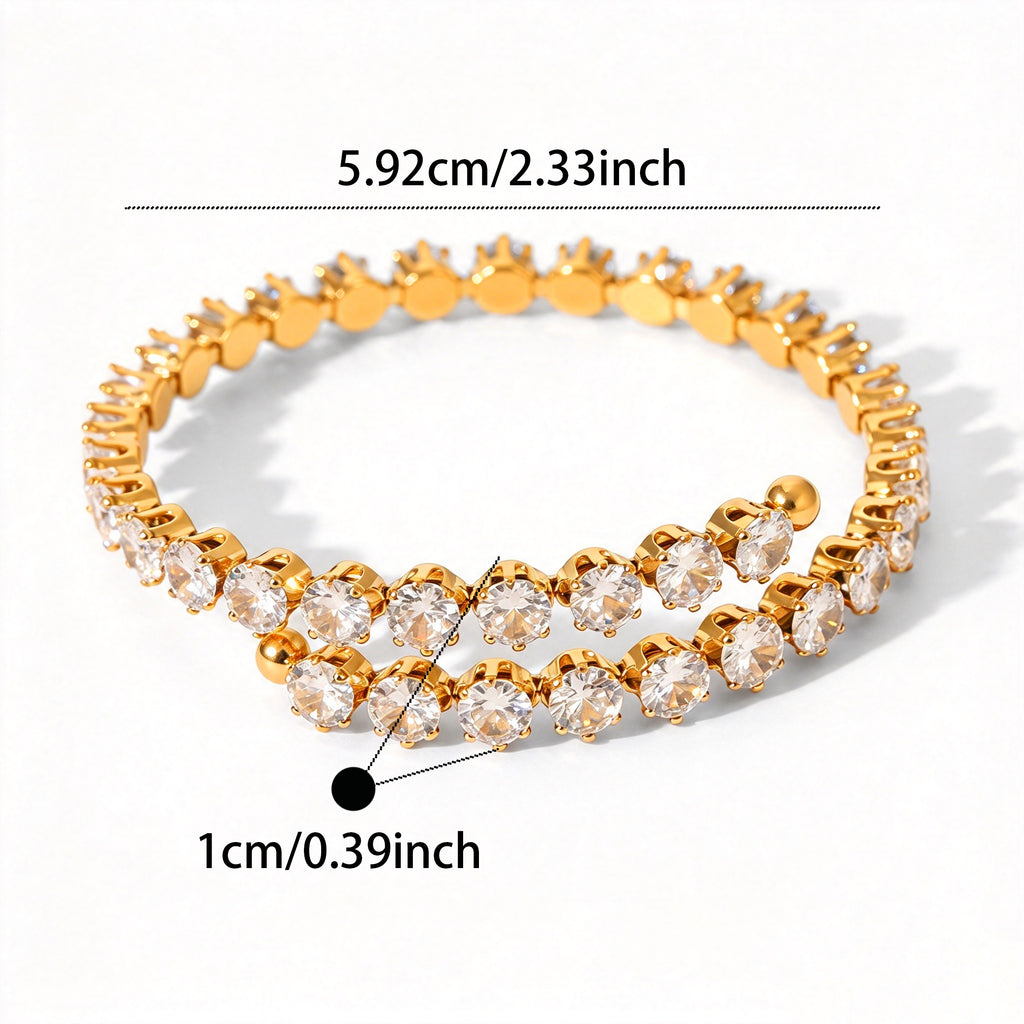 Twisted Slip On Gold Bracelet ( PREORDER SHIPS END OF NOVEMBER )