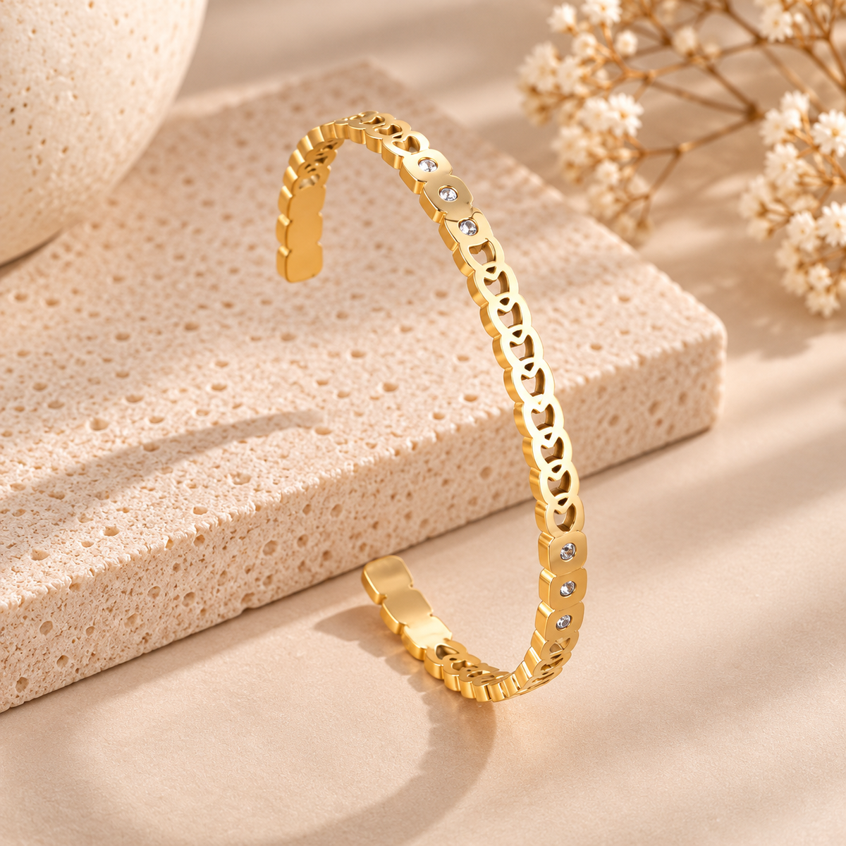 Elara Crystal Cuff