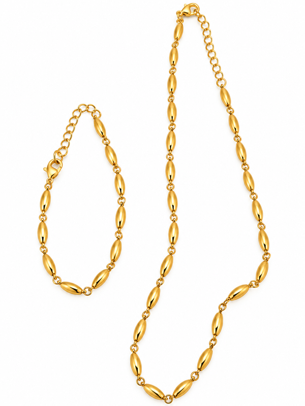 The Sienna Link Necklace & Bracelet Set