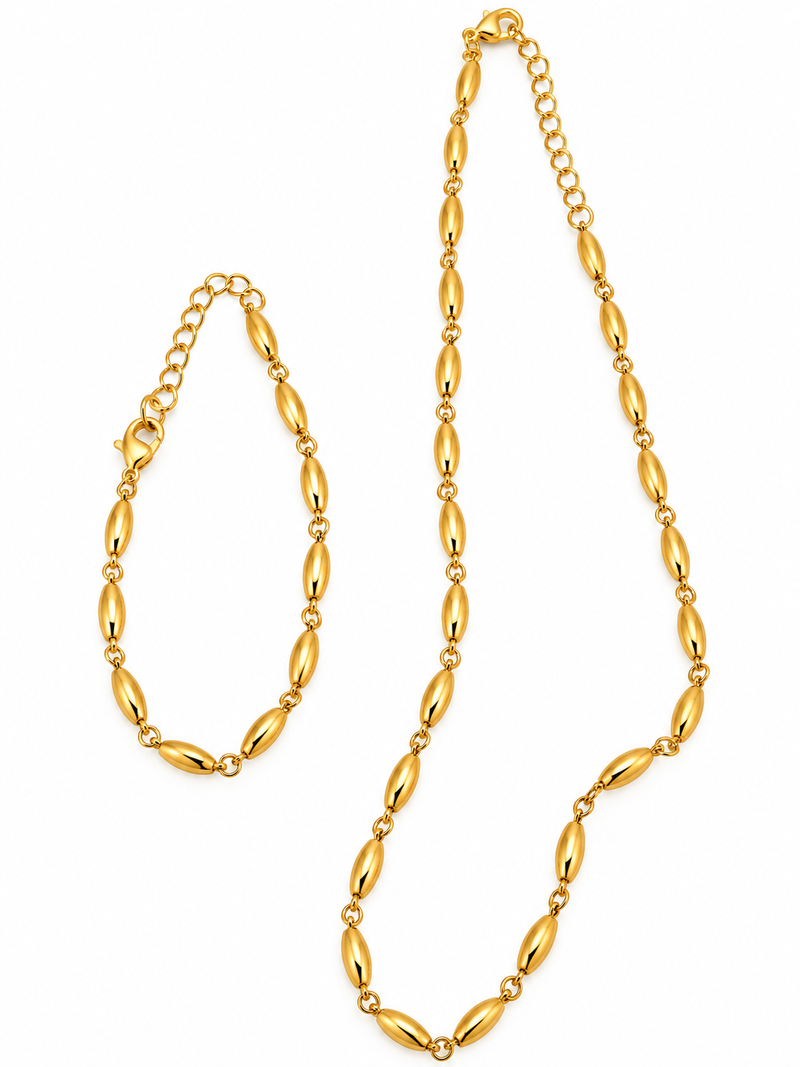 The Sienna Link Necklace & Bracelet Set