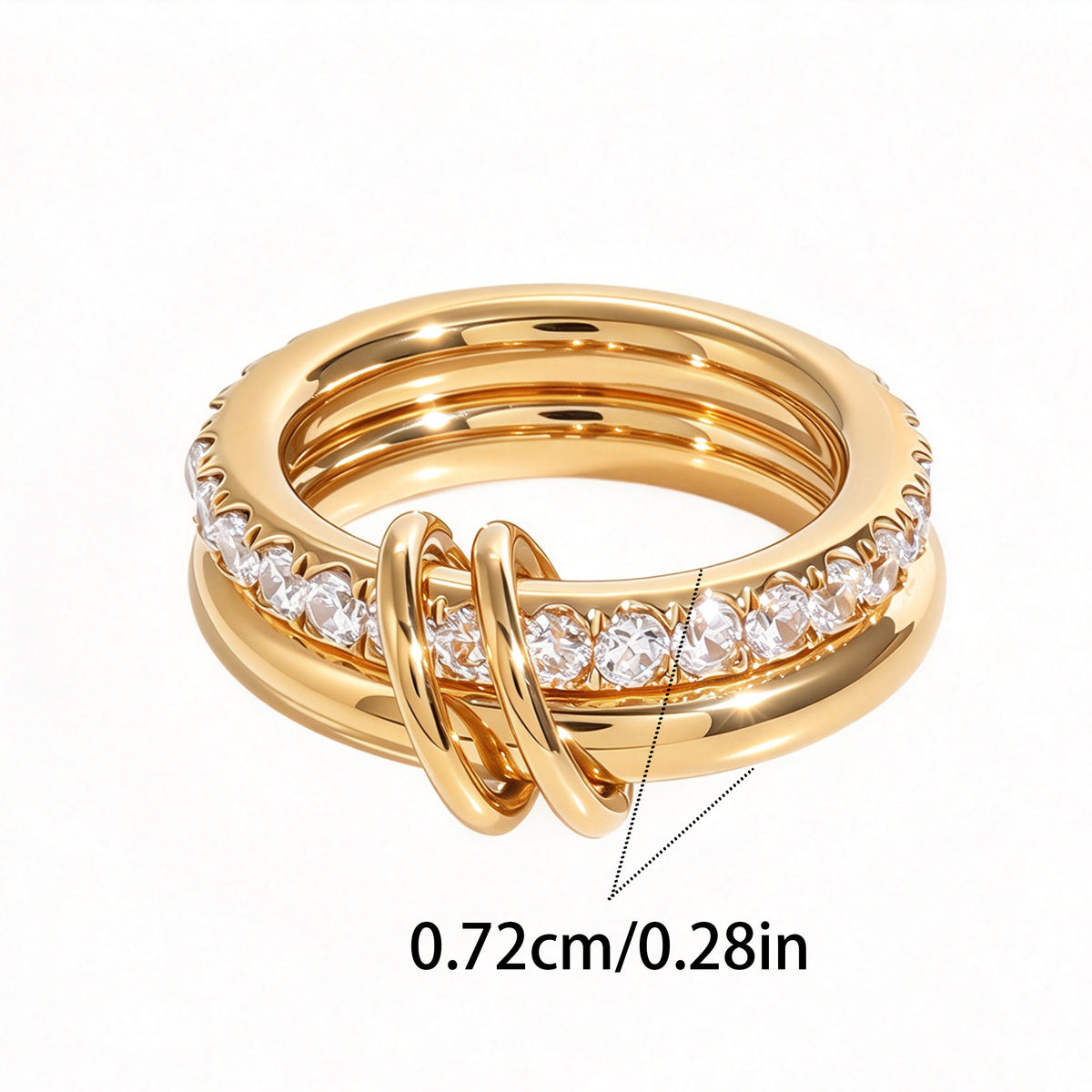 Double Ring With Stones