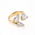 Trio Pear-Cut Ring
