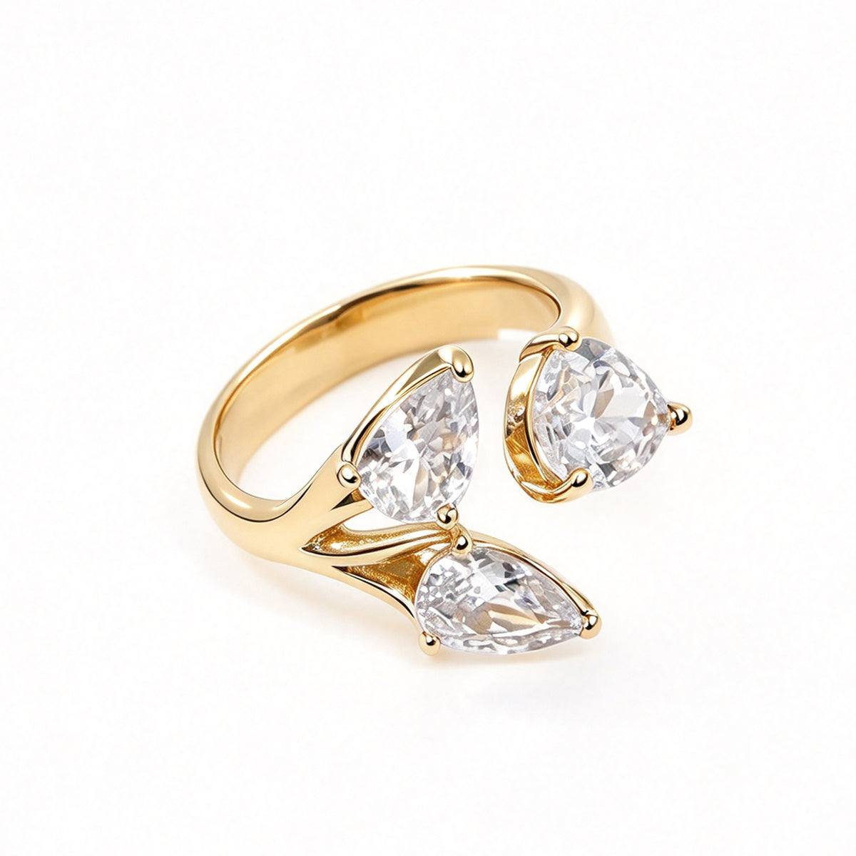 Trio Pear-Cut Ring