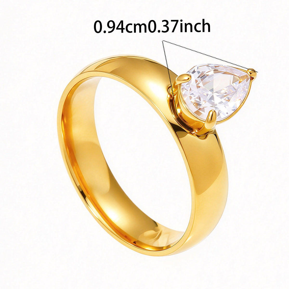 Golden Pear Ring
