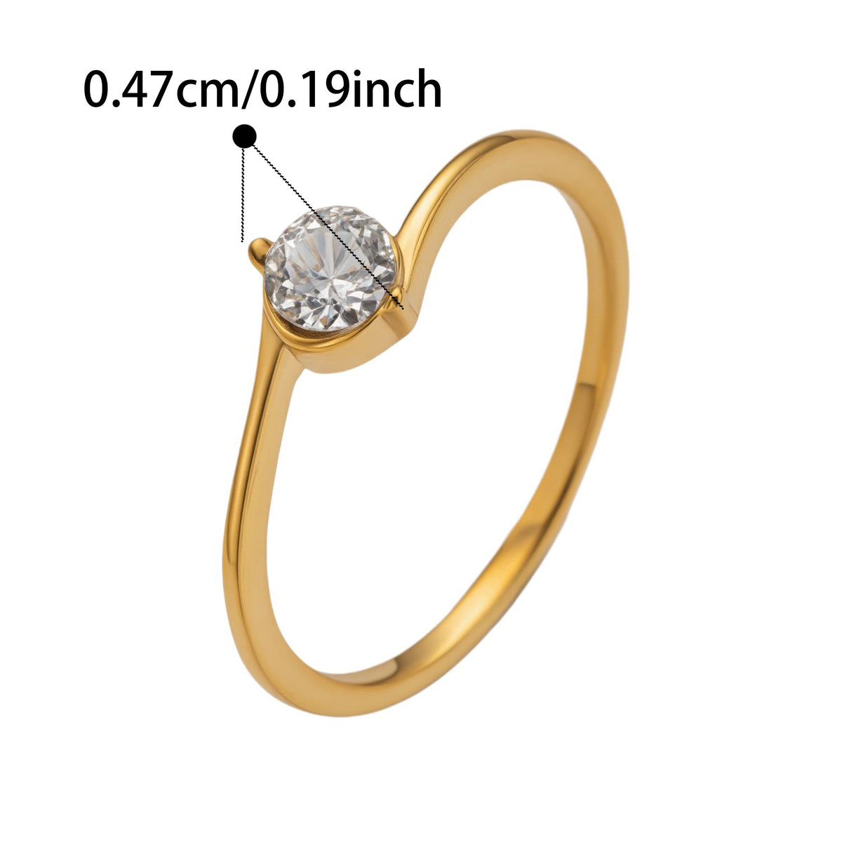 Single Stone Gold Ring