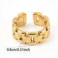 Thick Chain Designer Ring ( Adjustable )