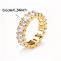 Golden Crystal Band Ring